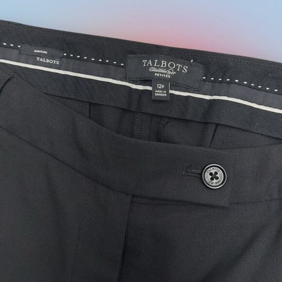 TALBOTS Women’s 12P Black SIGNATURE Dress Pant - Picture 4 of 4